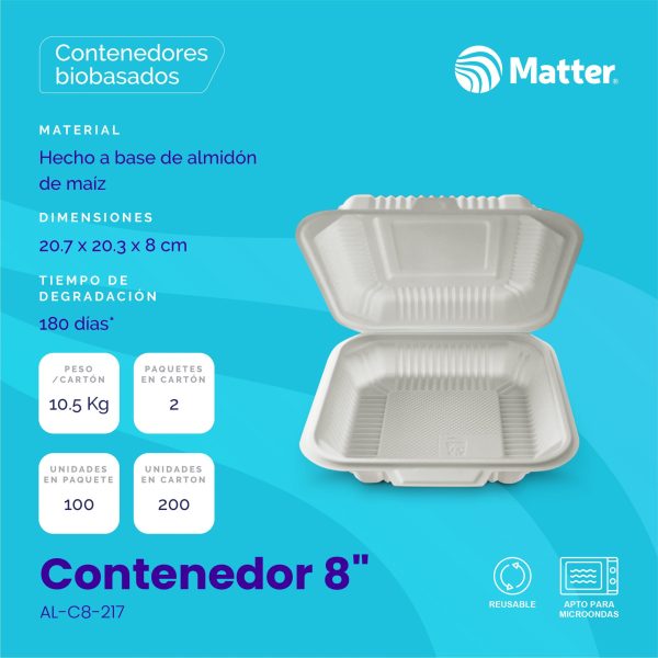 Contenedor 8" - Almidón de Maíz - Imagen 2