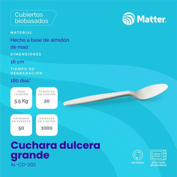 Cuchara Dulcera Grande - Almidón de Maíz - Imagen 2