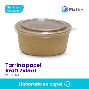 Tarrina papel kraft 750ml