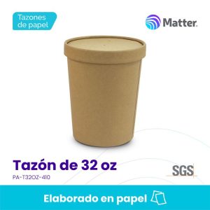 Tazón papel kraft  de 32 oz