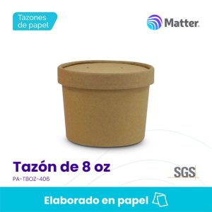 TazĂłn papel kraft de 8 oz