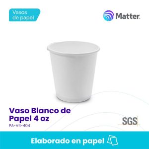 Vaso Blanco de Papel 4 oz