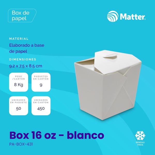Box 16 oz - blanco - Imagen 2